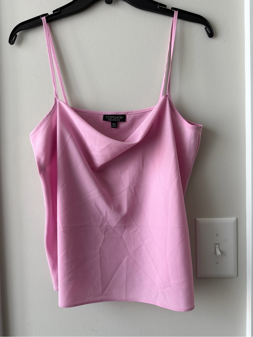 Topshop Light Pink Cowl Neck Spaghetti Strap Camisole